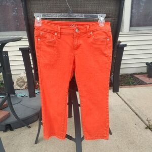 Ann Taylor LOFT 4P Original Crop Orange Capri Jeans!